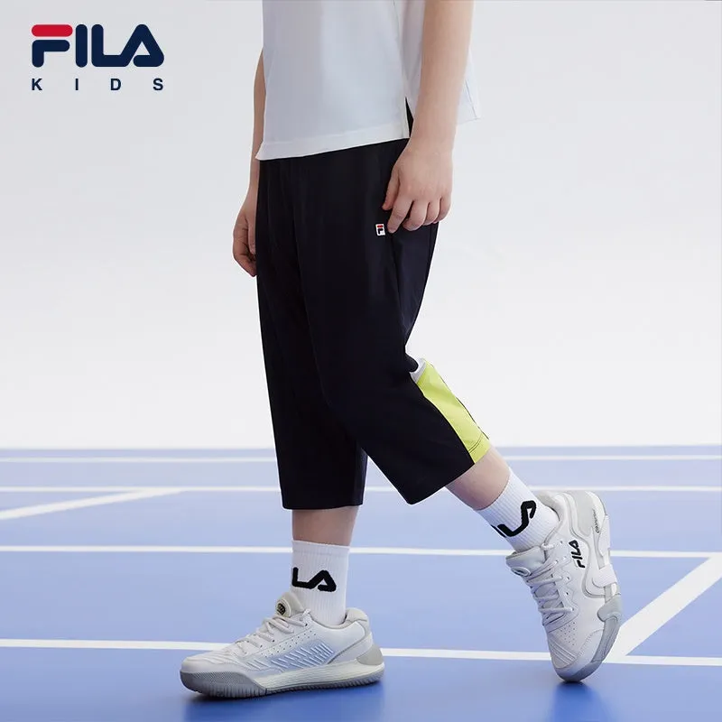 (130-170cm) FILA KIDS ART IN SPORTS PERFORMANCE TENNIS Boy's Knit Pants in Navy