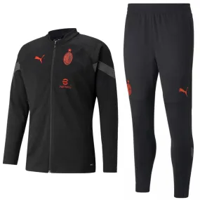 AC Milan soccer black training bench tracksuit 2022/23 - Puma