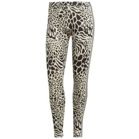 Adidas Animal Print Womens Brown Leggings