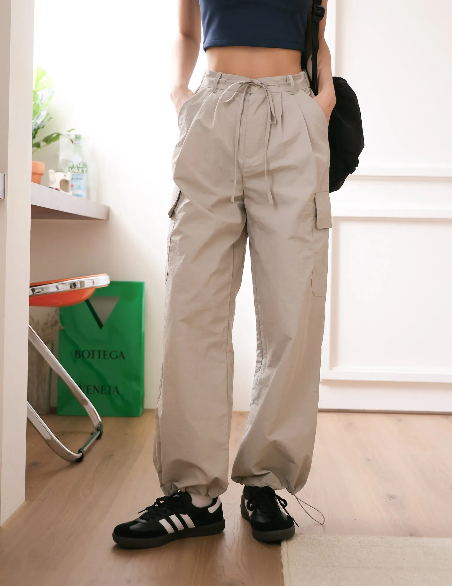 Alexa Cargo Pants in Grey