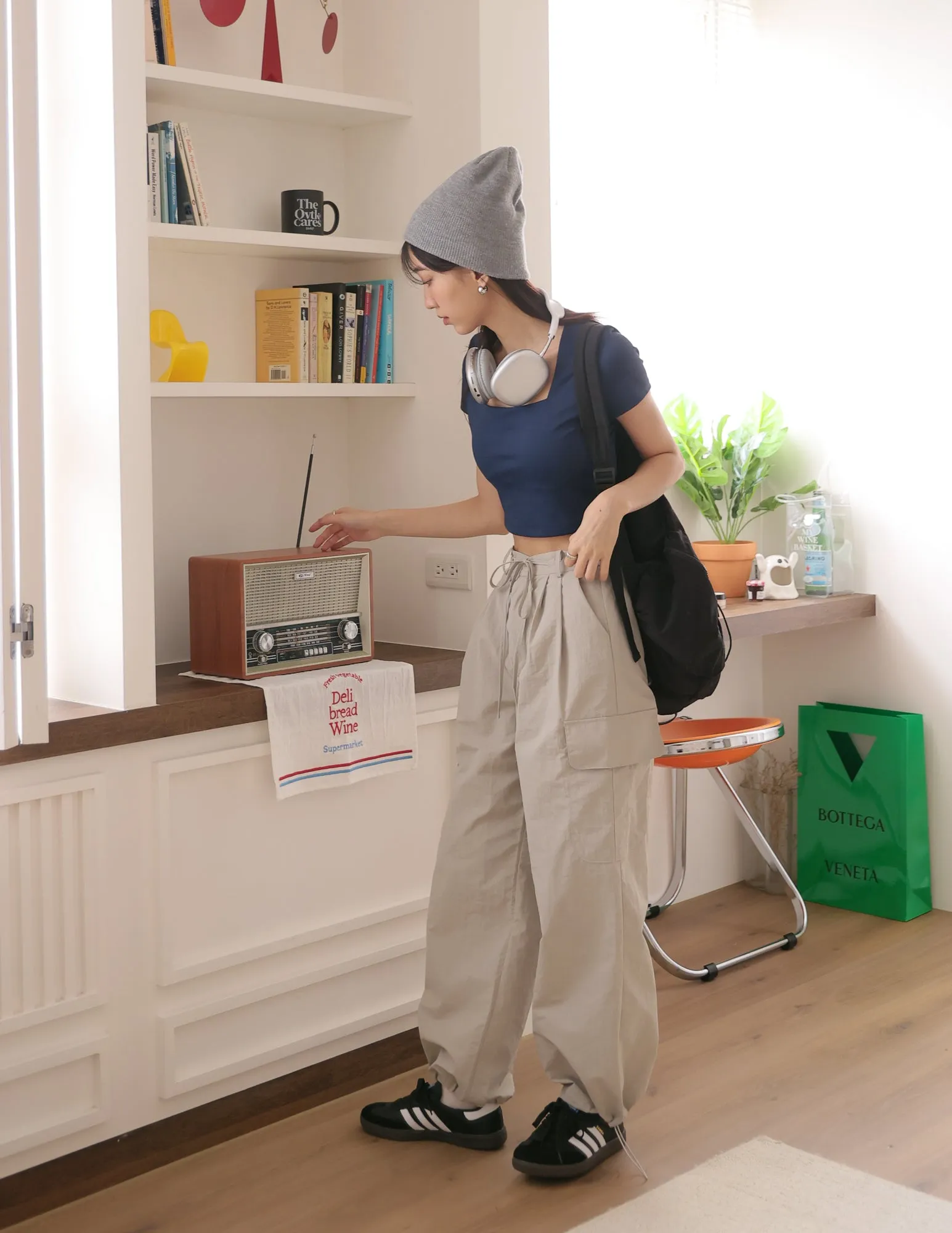 Alexa Cargo Pants in Grey