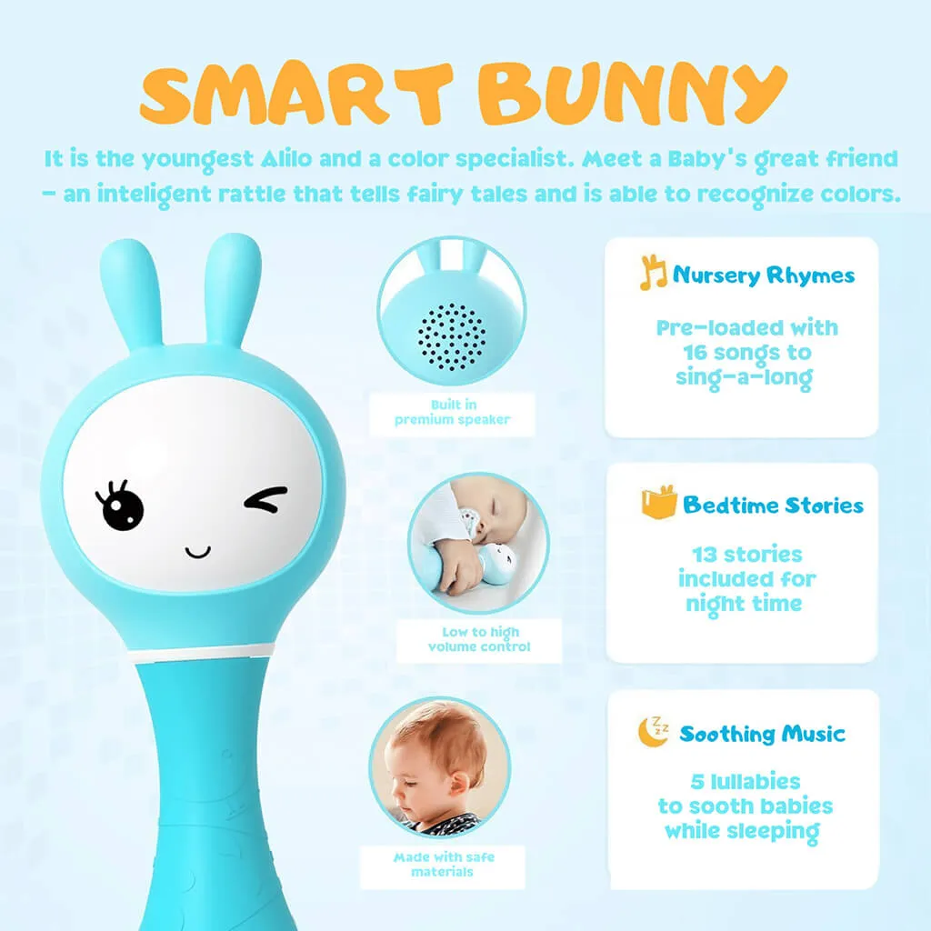 Alilo Smart Bunny Baby Rattle Blue