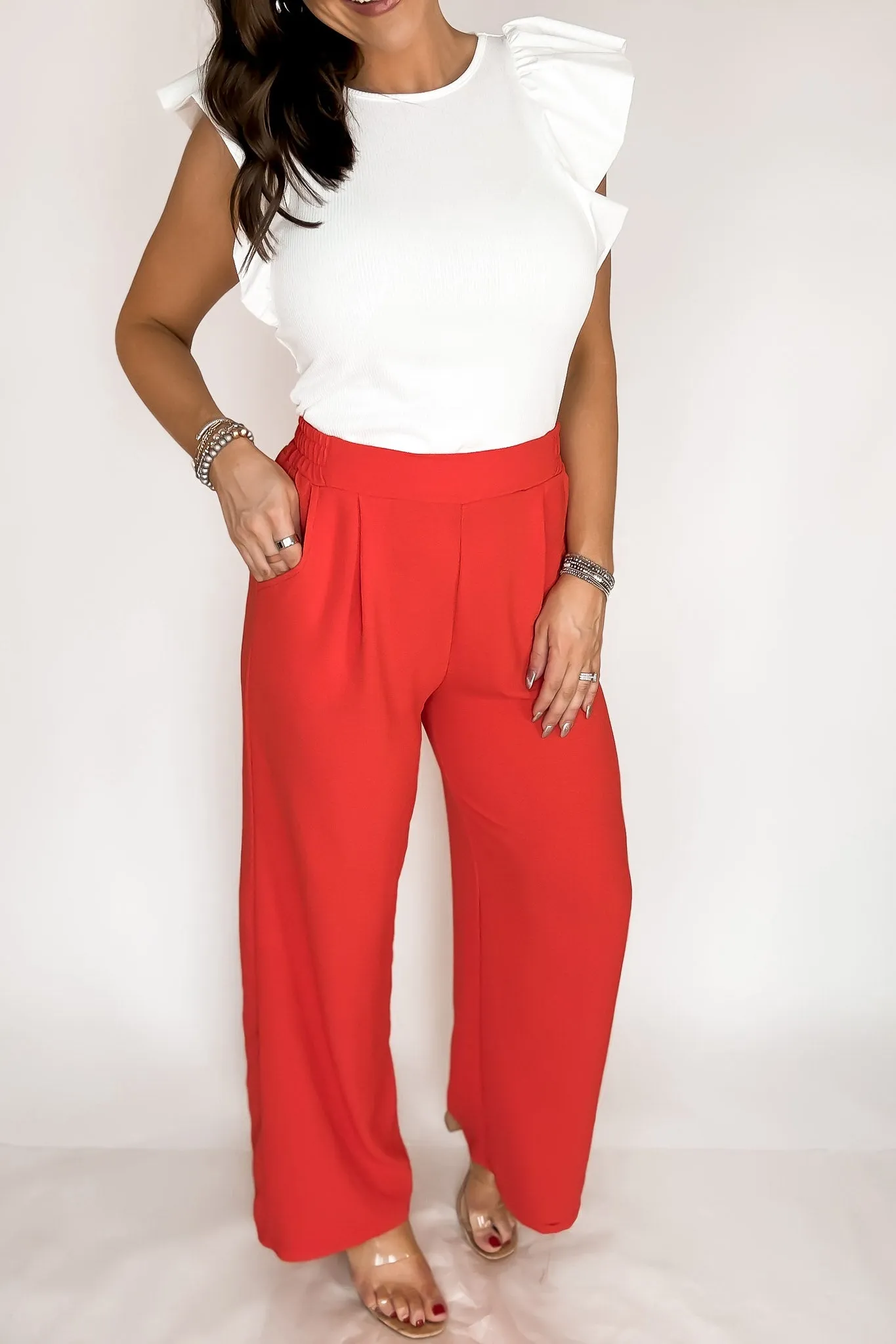 Amazing Tomato Wide Leg Pants