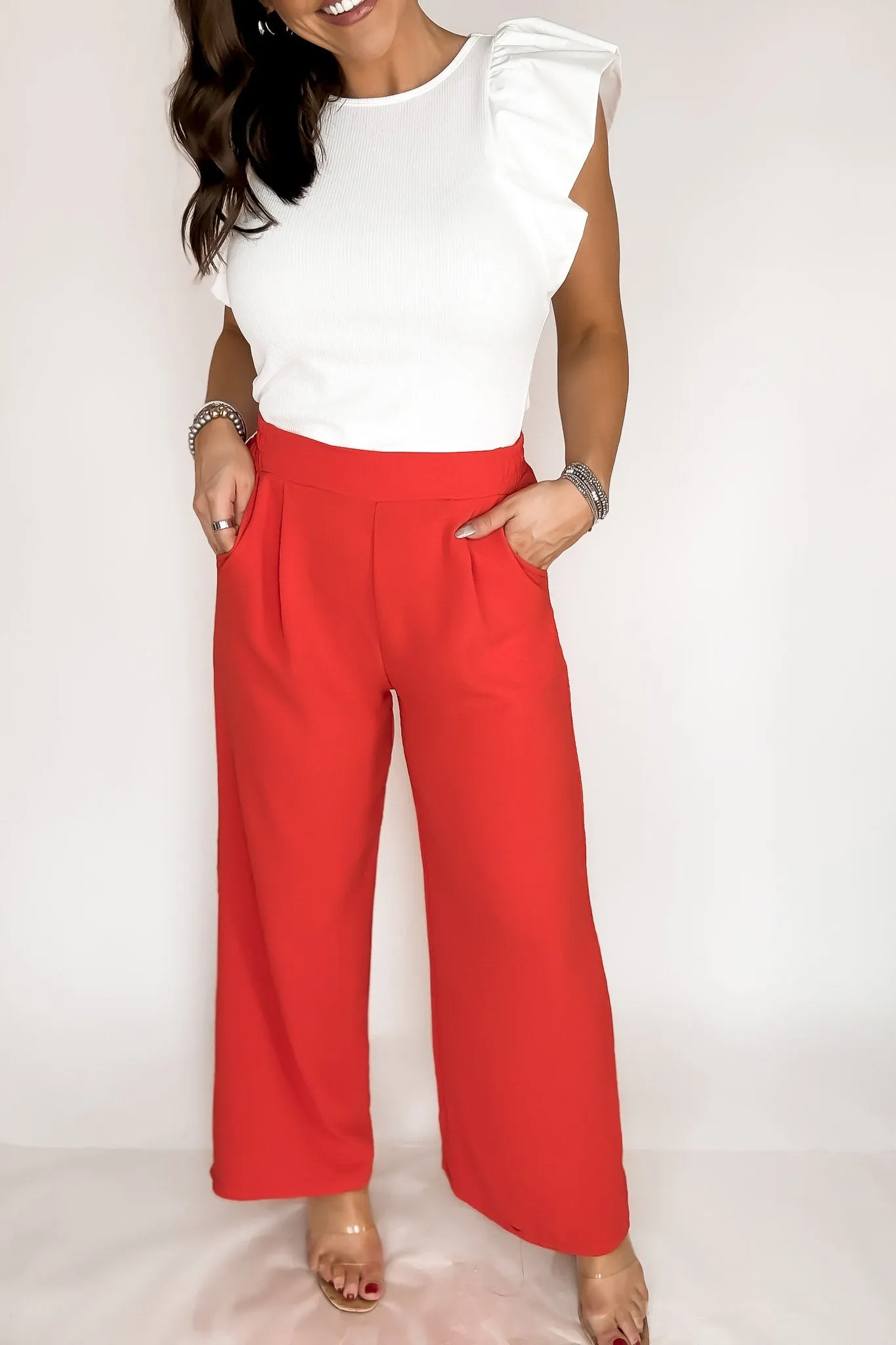 Amazing Tomato Wide Leg Pants