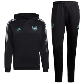 Arsenal FC black hooded training technical tracksuit 2022 - Adidas