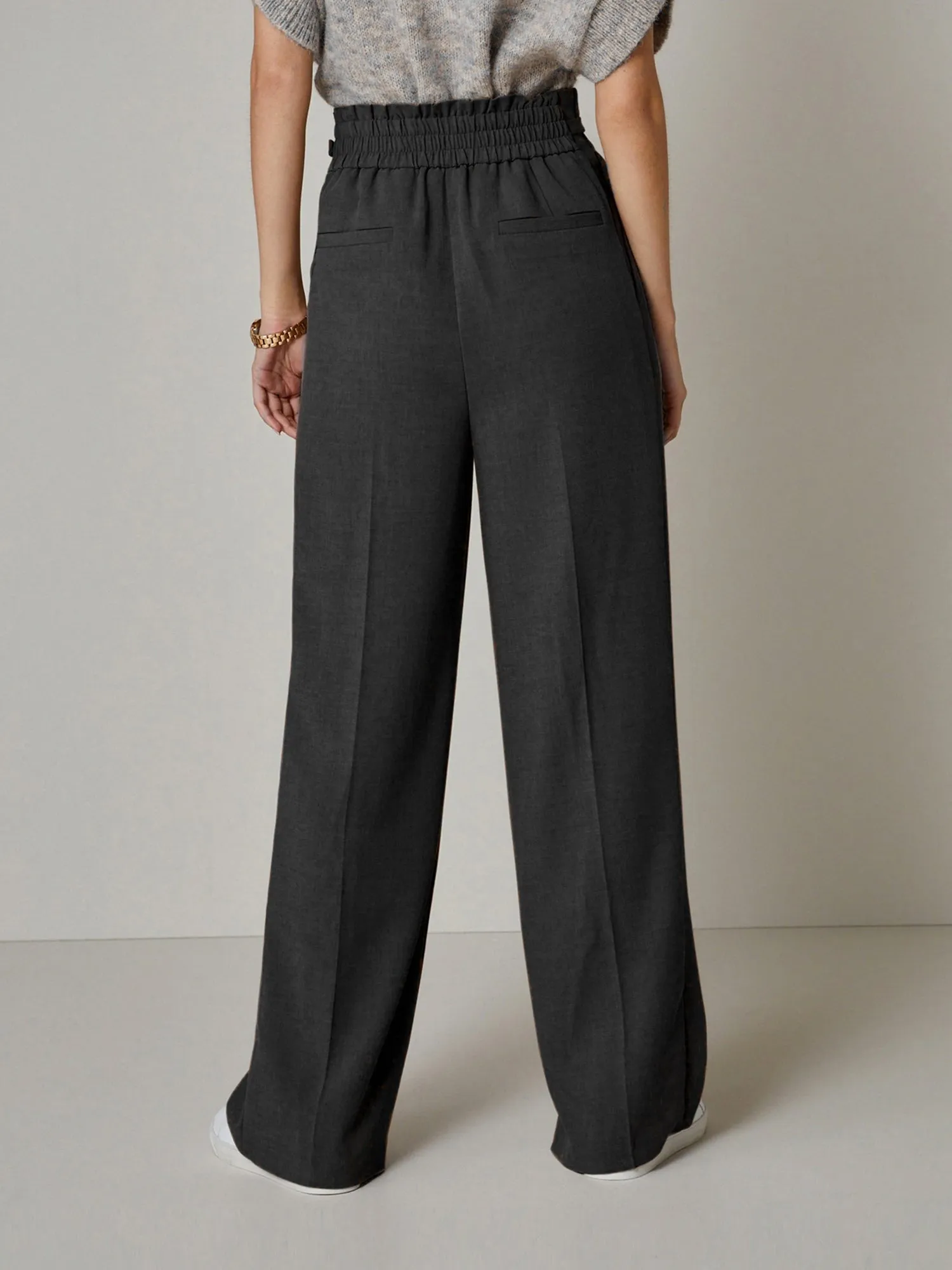 Belted Wide Leg Trousers