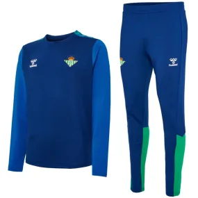 Betis Sevilla soccer training sweat tracksuit 2022/23 navy - Hummel