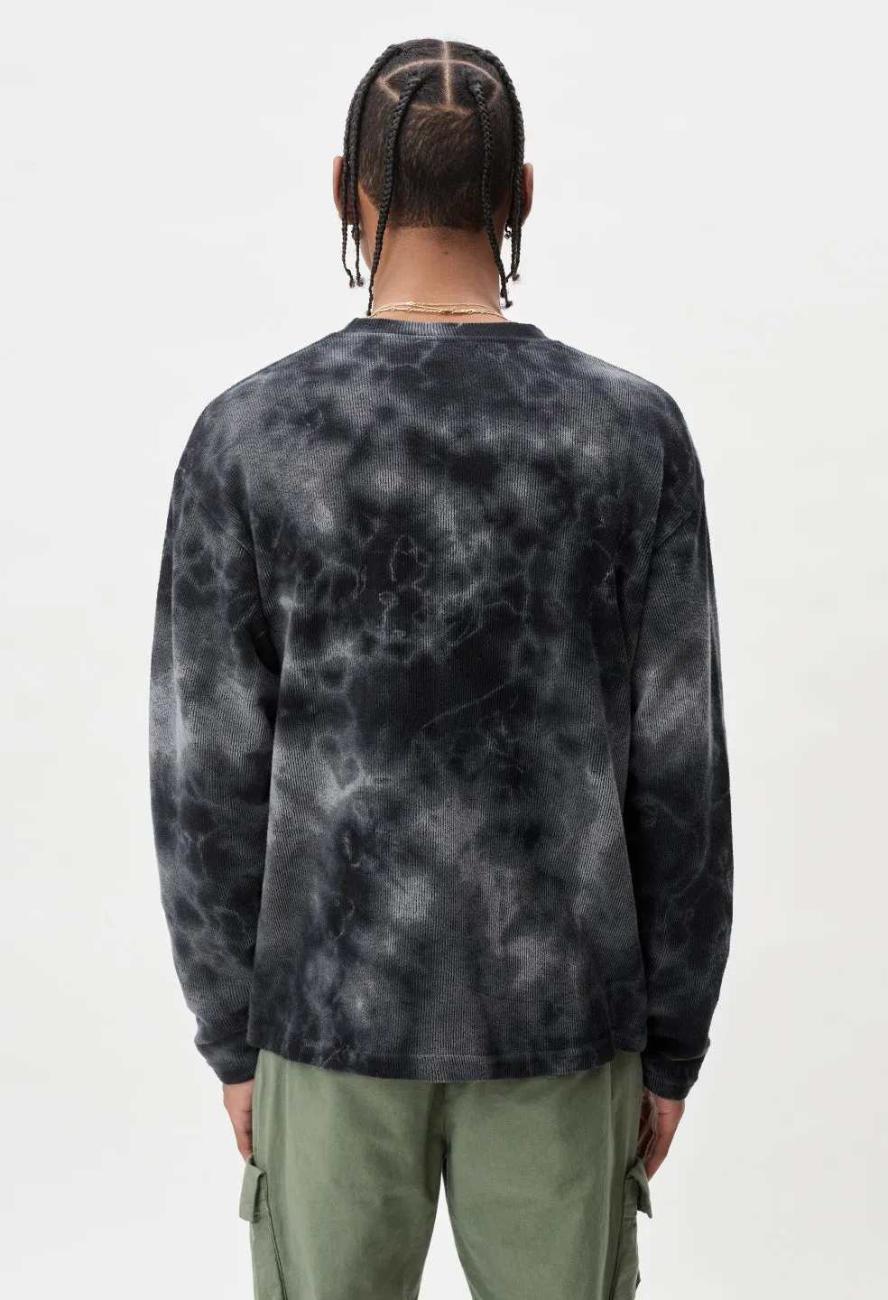 Block Terry Crewneck / Black Ghost Dye