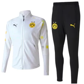 BVB Borussia Dortmund white pre-match presentation tracksuit 2020/21 - Puma