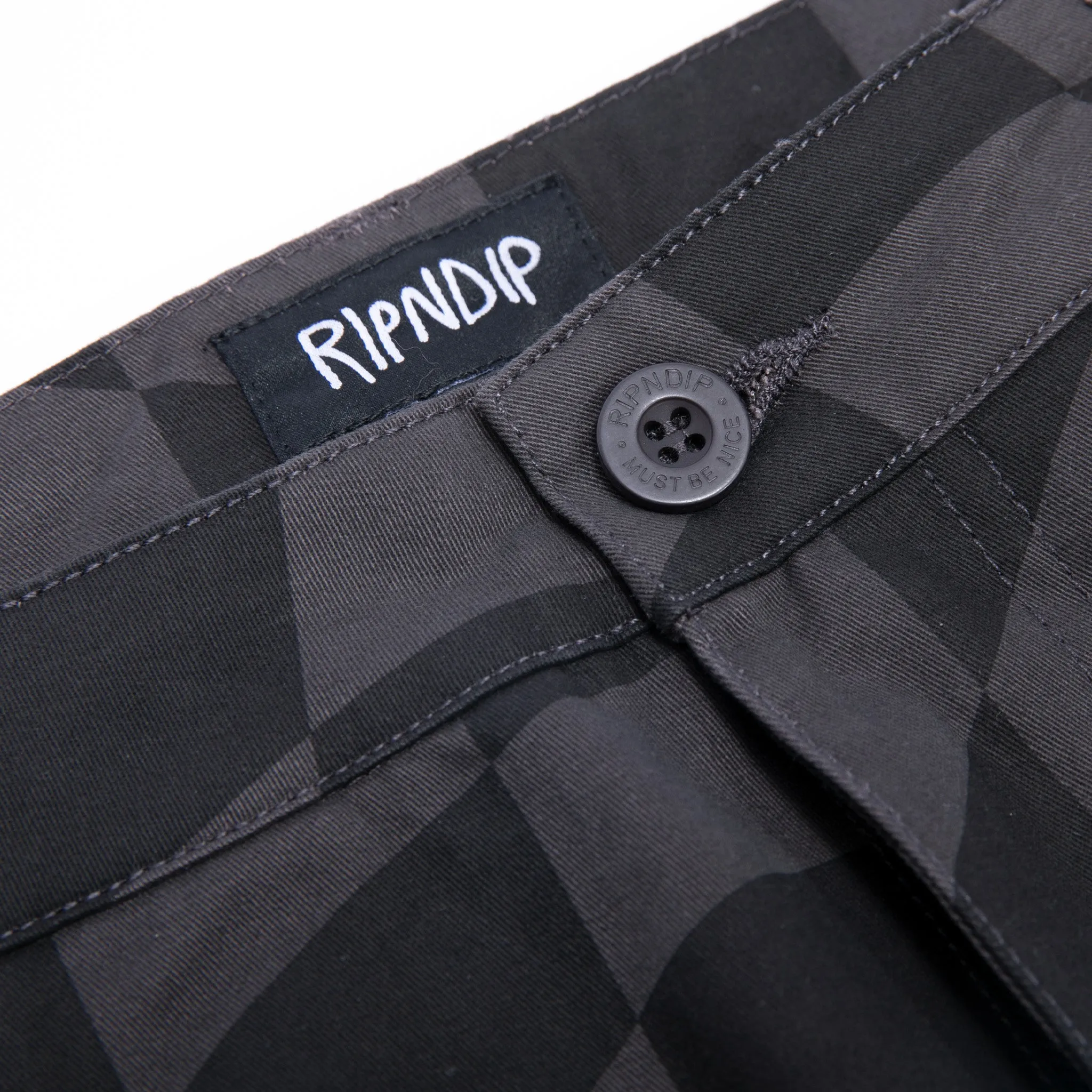 Checked Cargo Pants (Black/Charcoal)