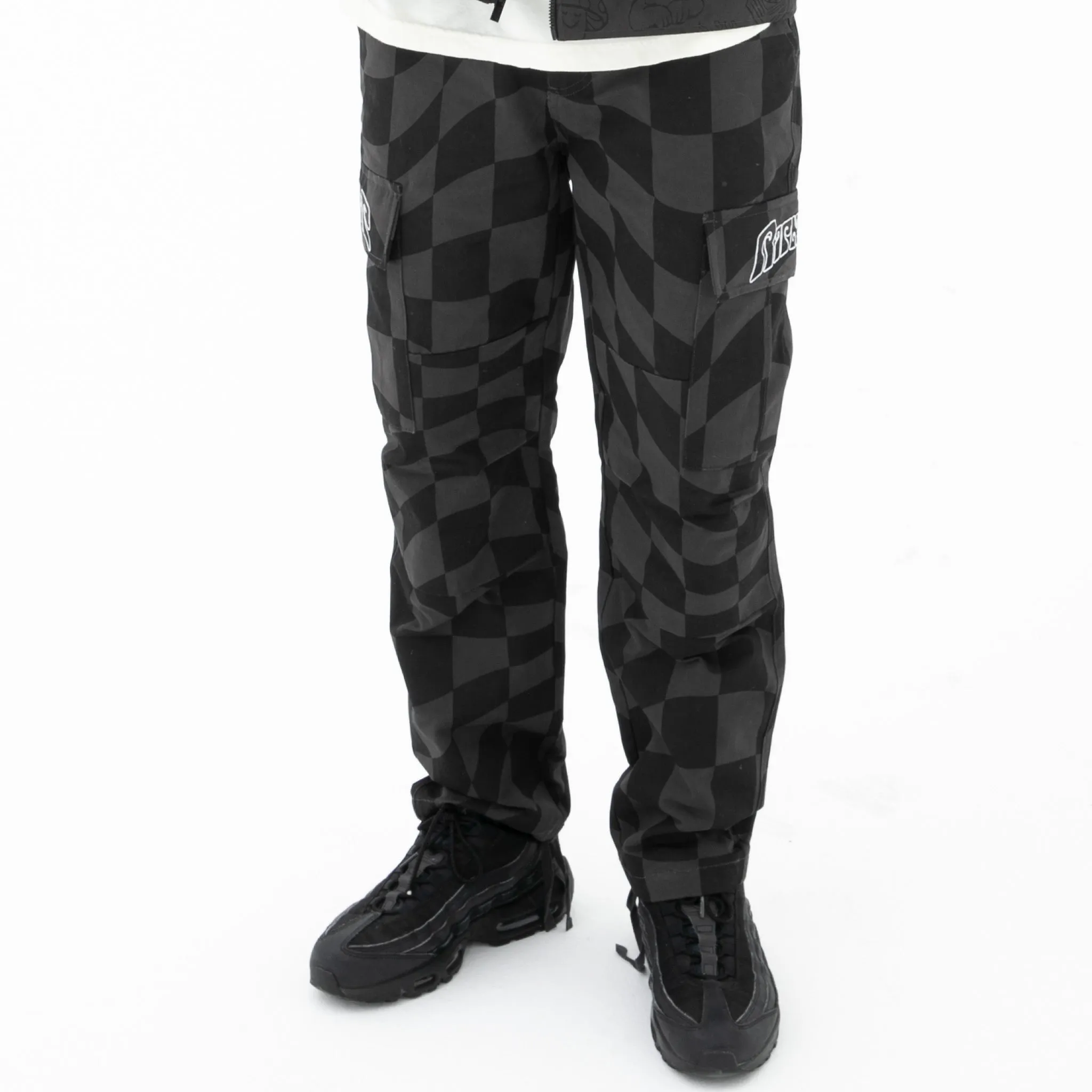 Checked Cargo Pants (Black/Charcoal)