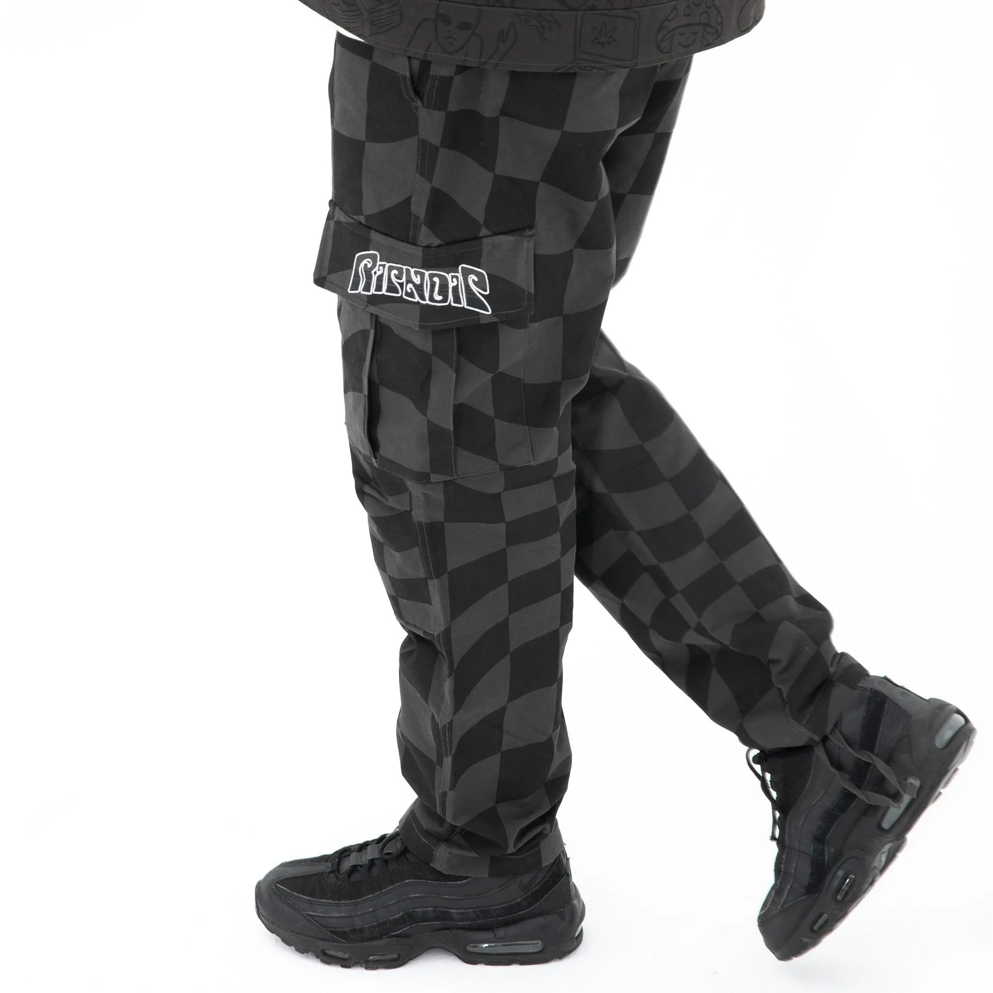 Checked Cargo Pants (Black/Charcoal)