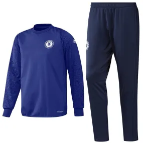 Chelsea Cups Blue Training Sweat Soccer Tracksuit 2016/17 - Adidas