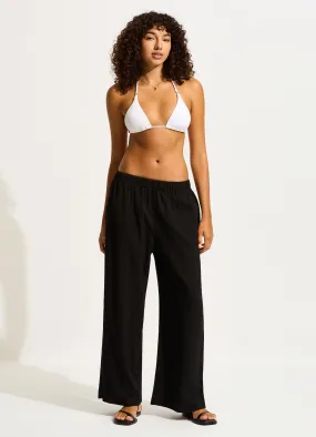 Crinkle Beach Pant - Black