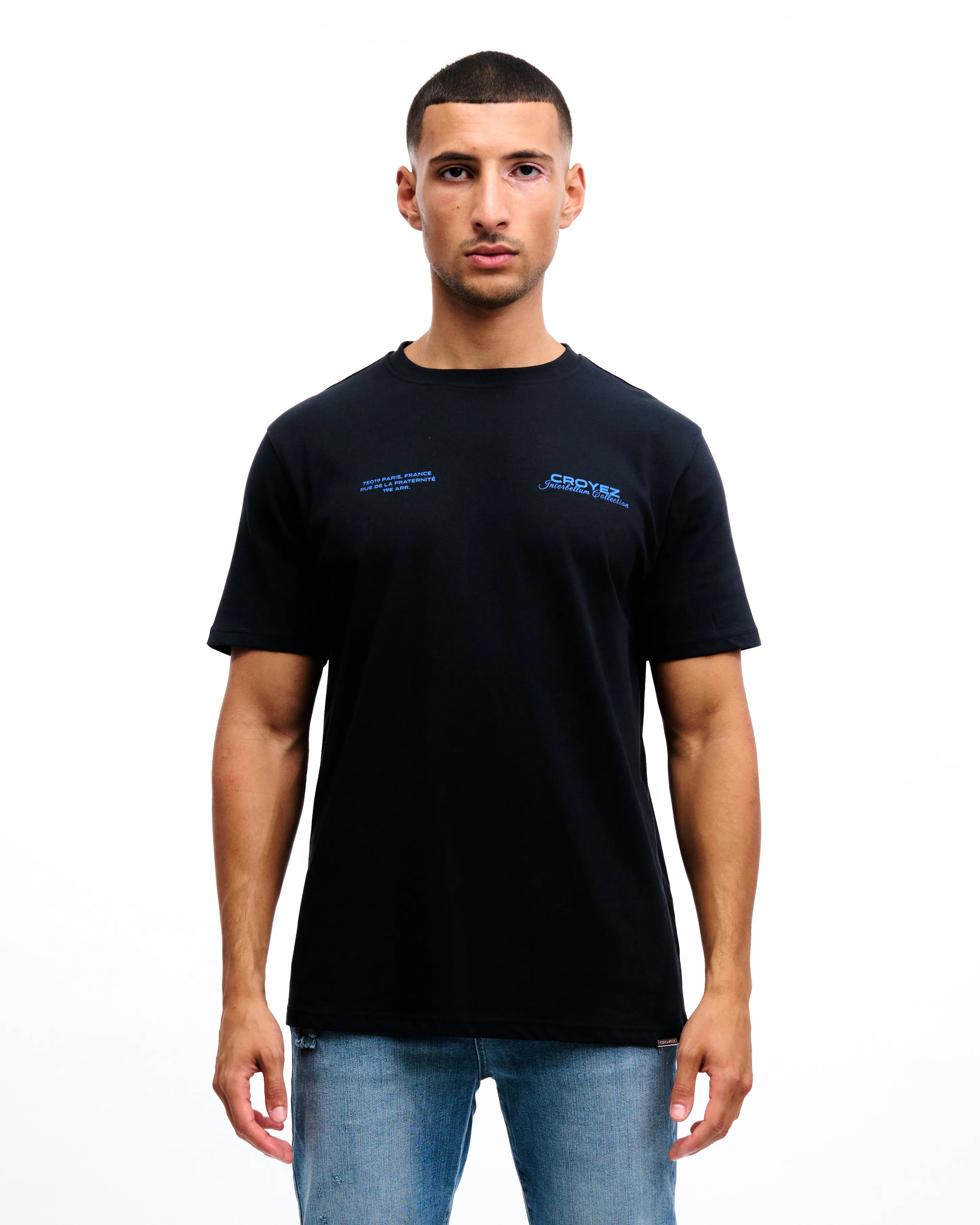 CROYEZ COLLECTION T-SHIRT - BLACK/COBALT