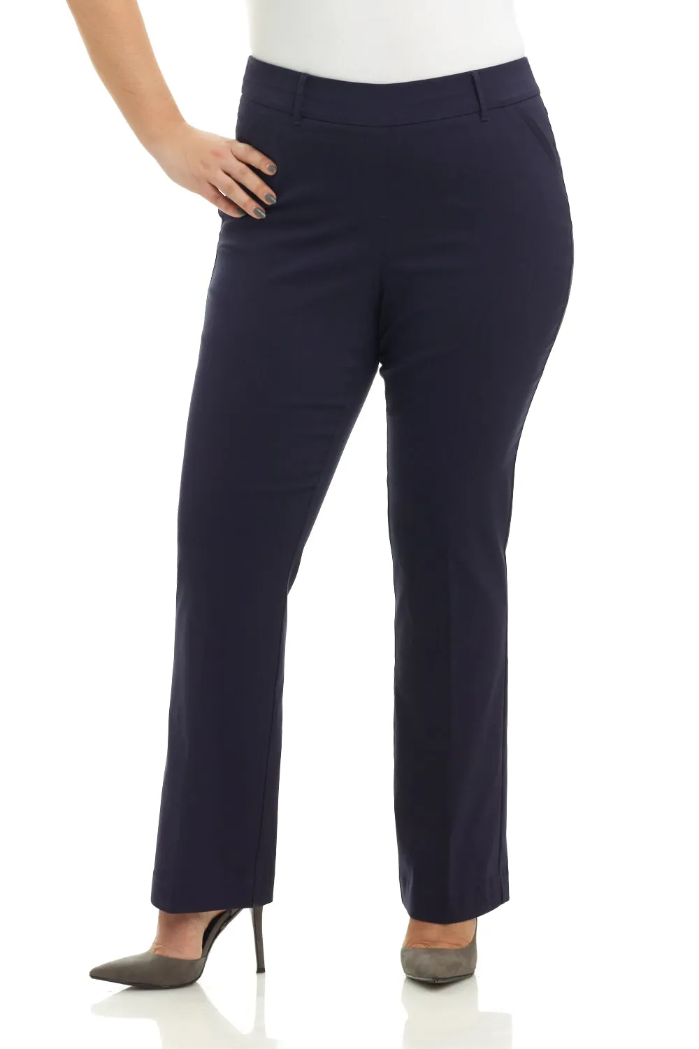 Curvy Pull-on Barely Bootcut Classic Pants