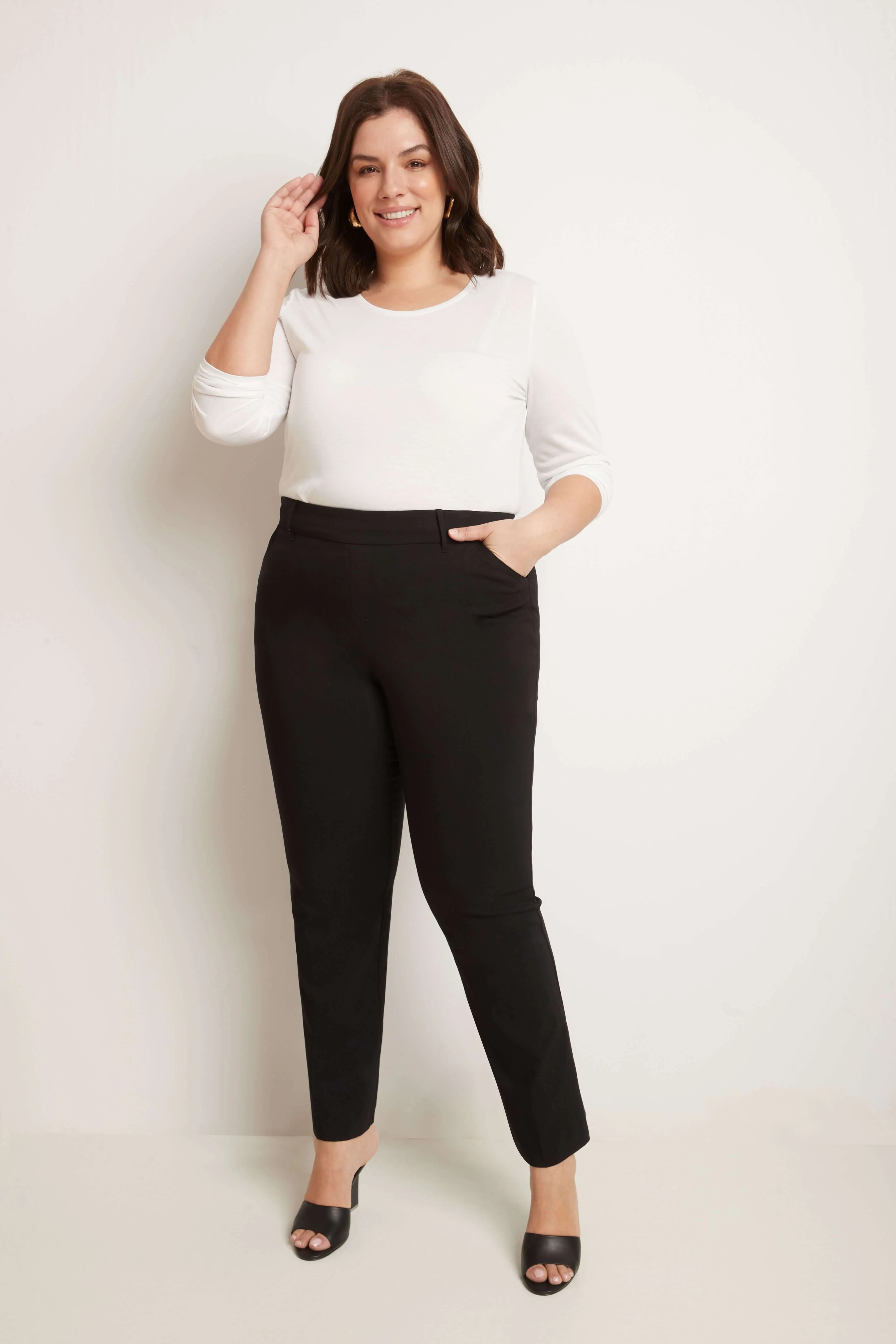 Curvy Pull-on Barely Bootcut Classic Pants