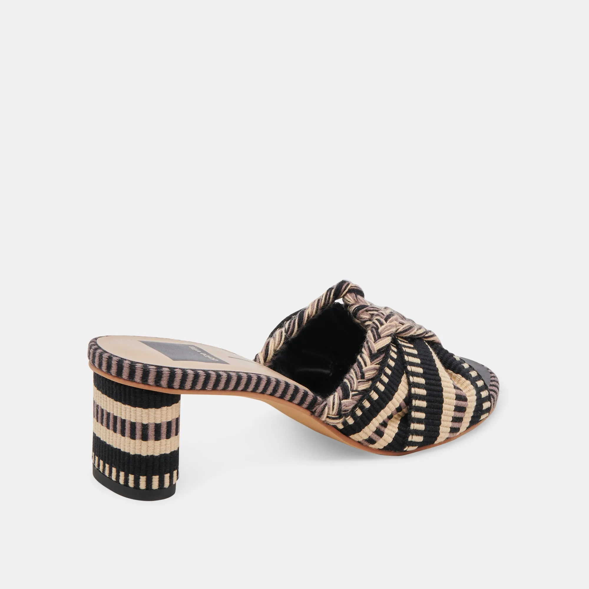 DALLIE HEELS BLACK MULTI WOVEN