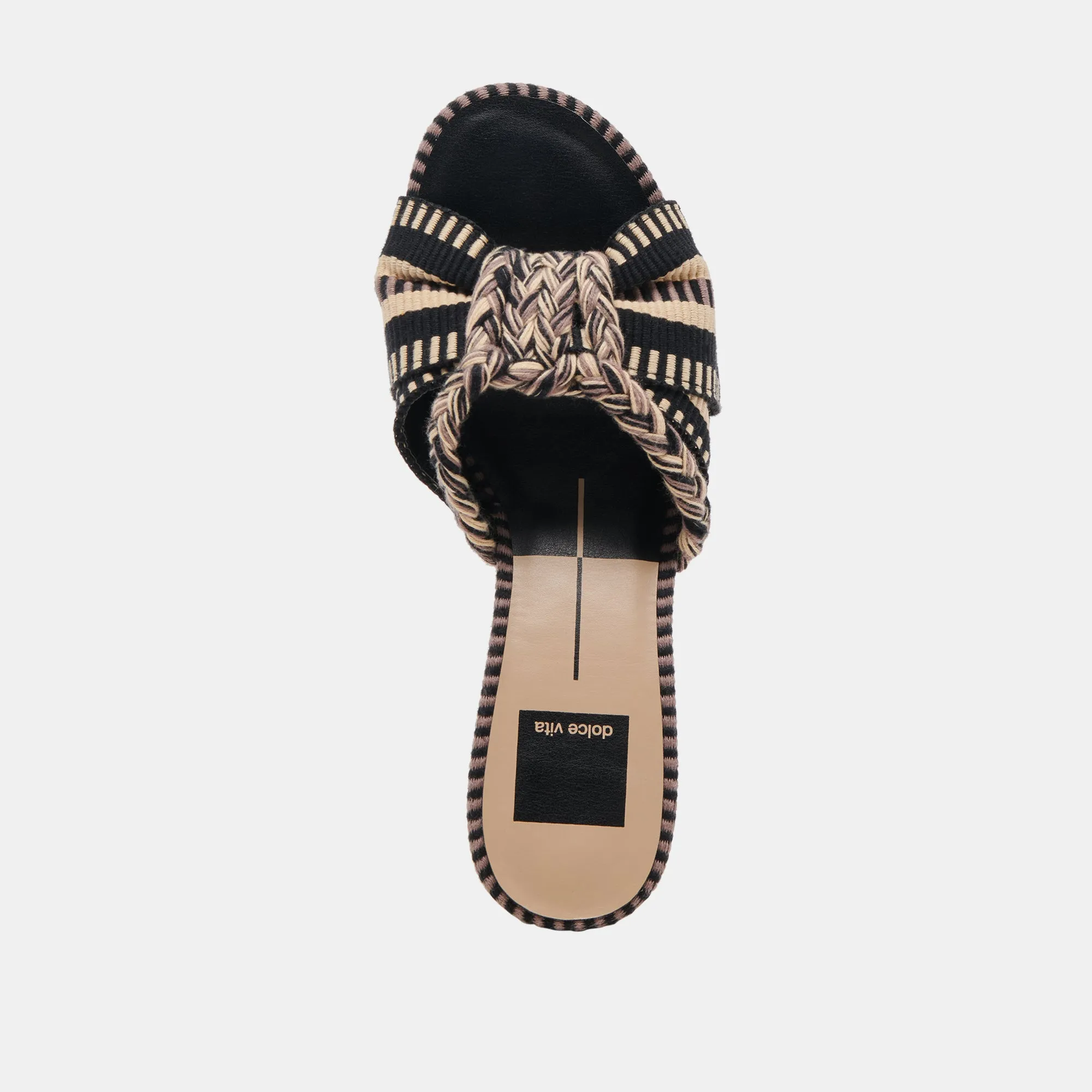 DALLIE HEELS BLACK MULTI WOVEN