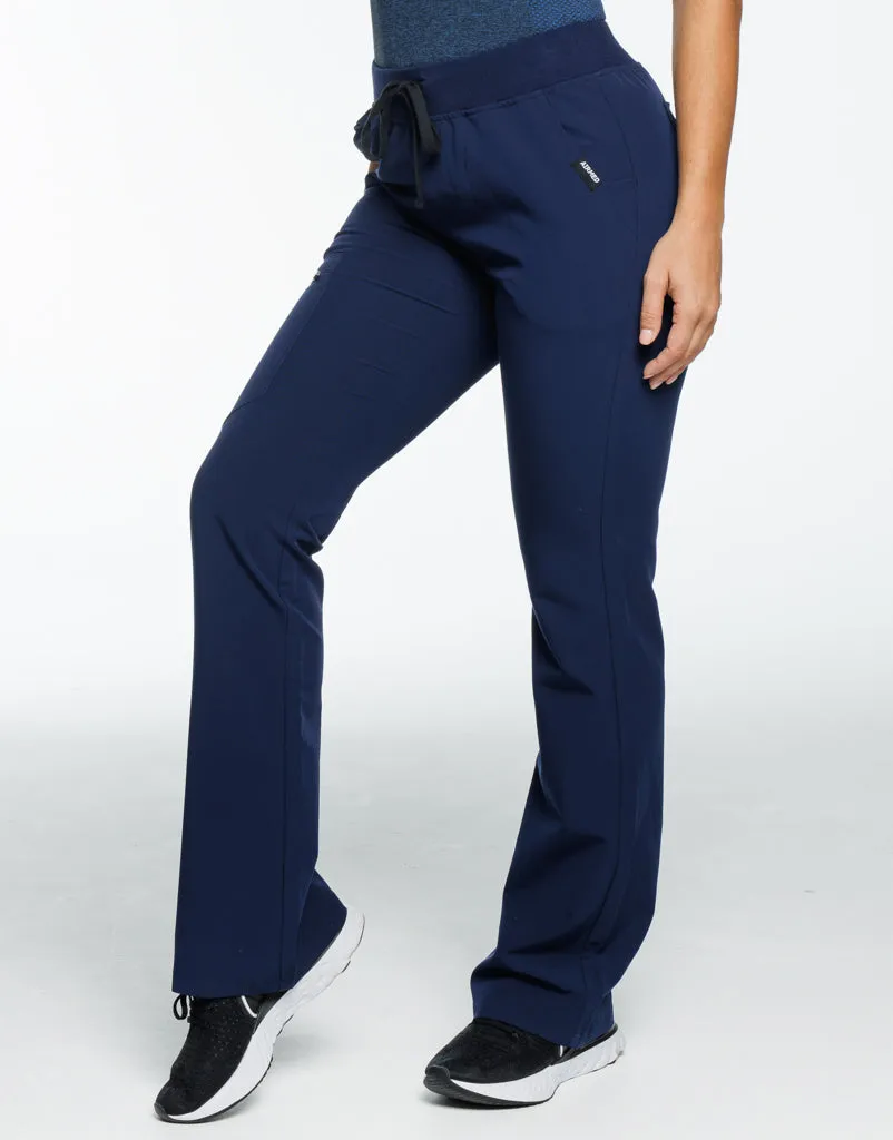 Essential Flare Scrub Pants - True Navy