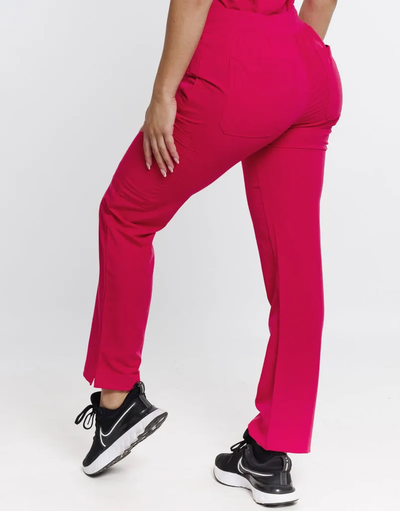 Essential Multi-Pocket Scrub Pants - Magenta Pink