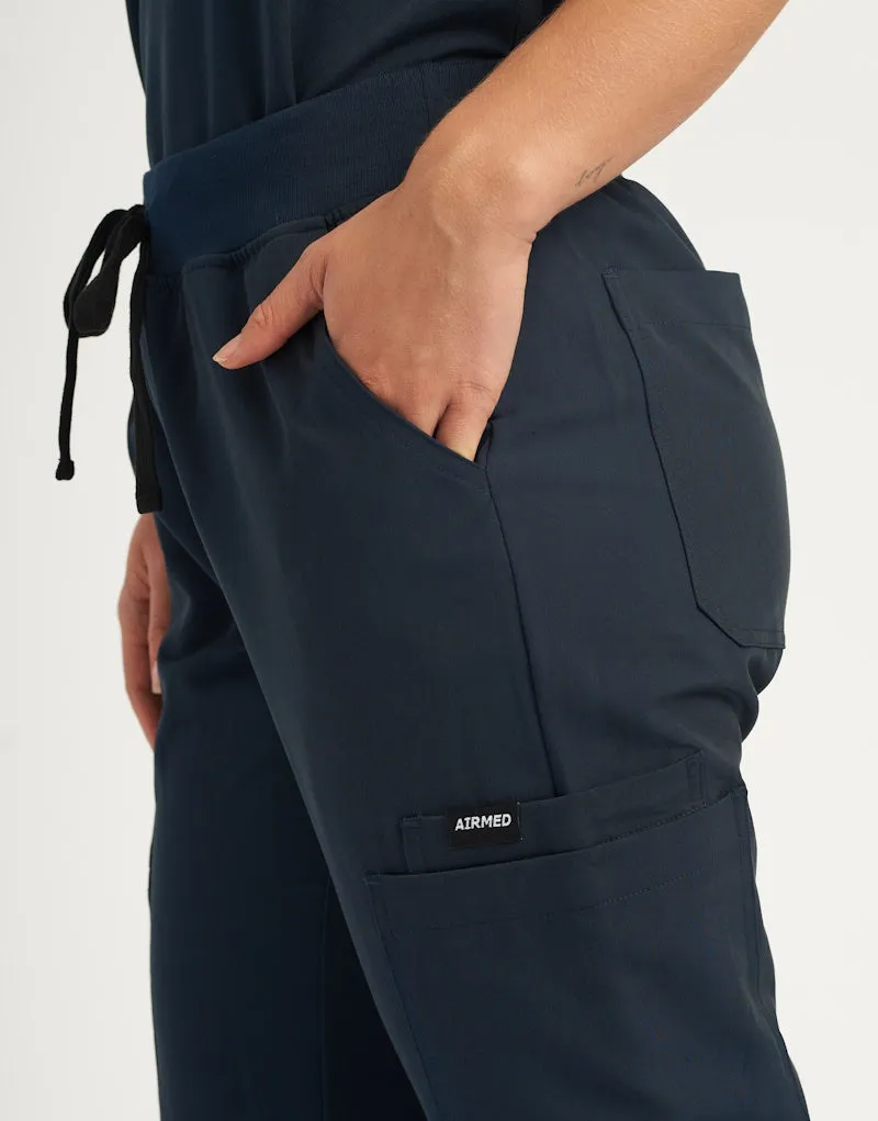 Essential Multi-Pocket Scrub Pants - Midnight Navy