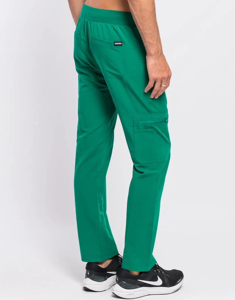 Essential Multi-Pocket Scrub Pants - Ultramarine Green