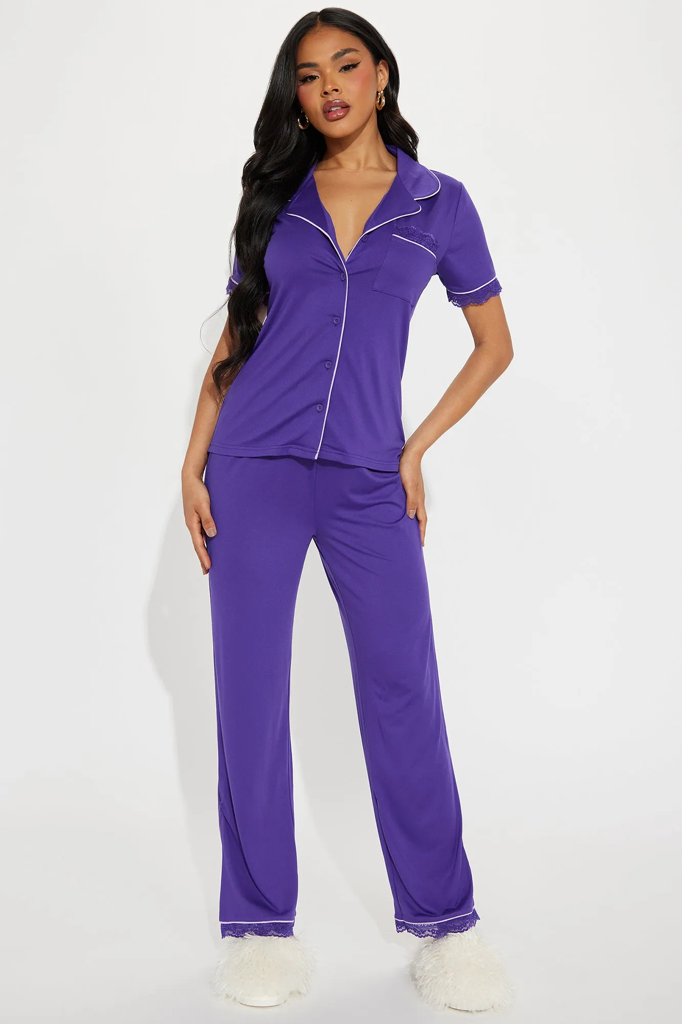 Feeling Pretty PJ Pant Set - Purple