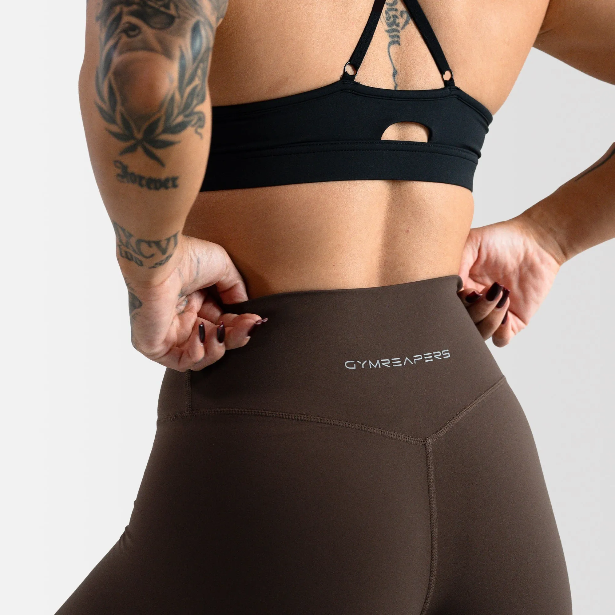 Flare Leggings - Brown