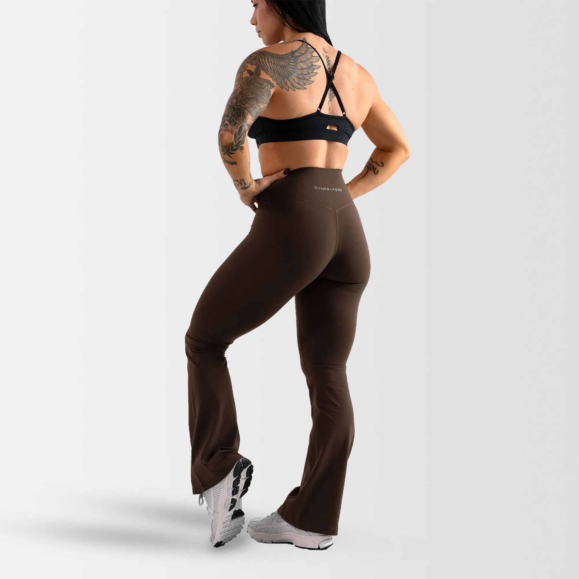 Flare Leggings - Brown