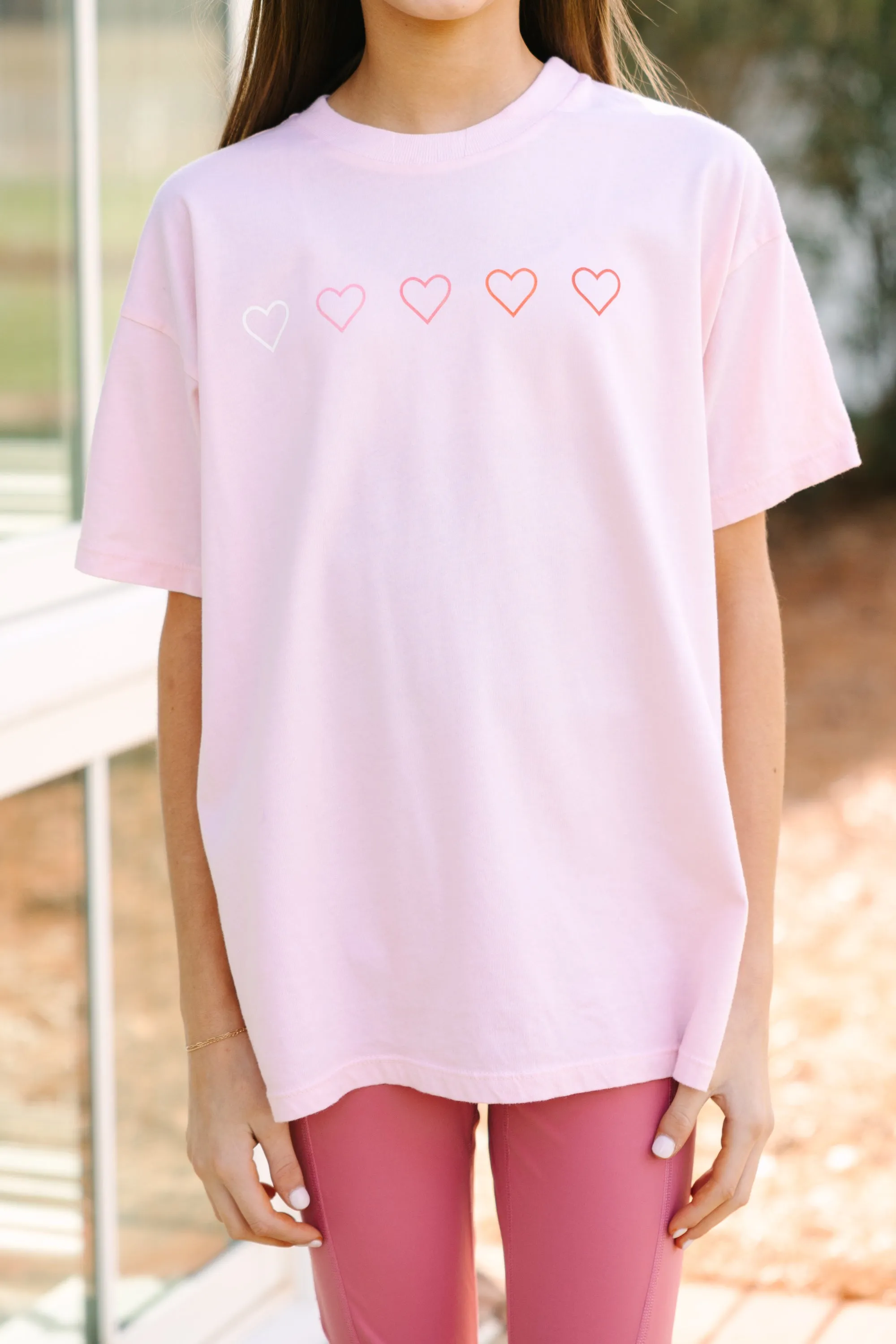 Girls: More To Love Blush Pink Oversized Graphic Tee