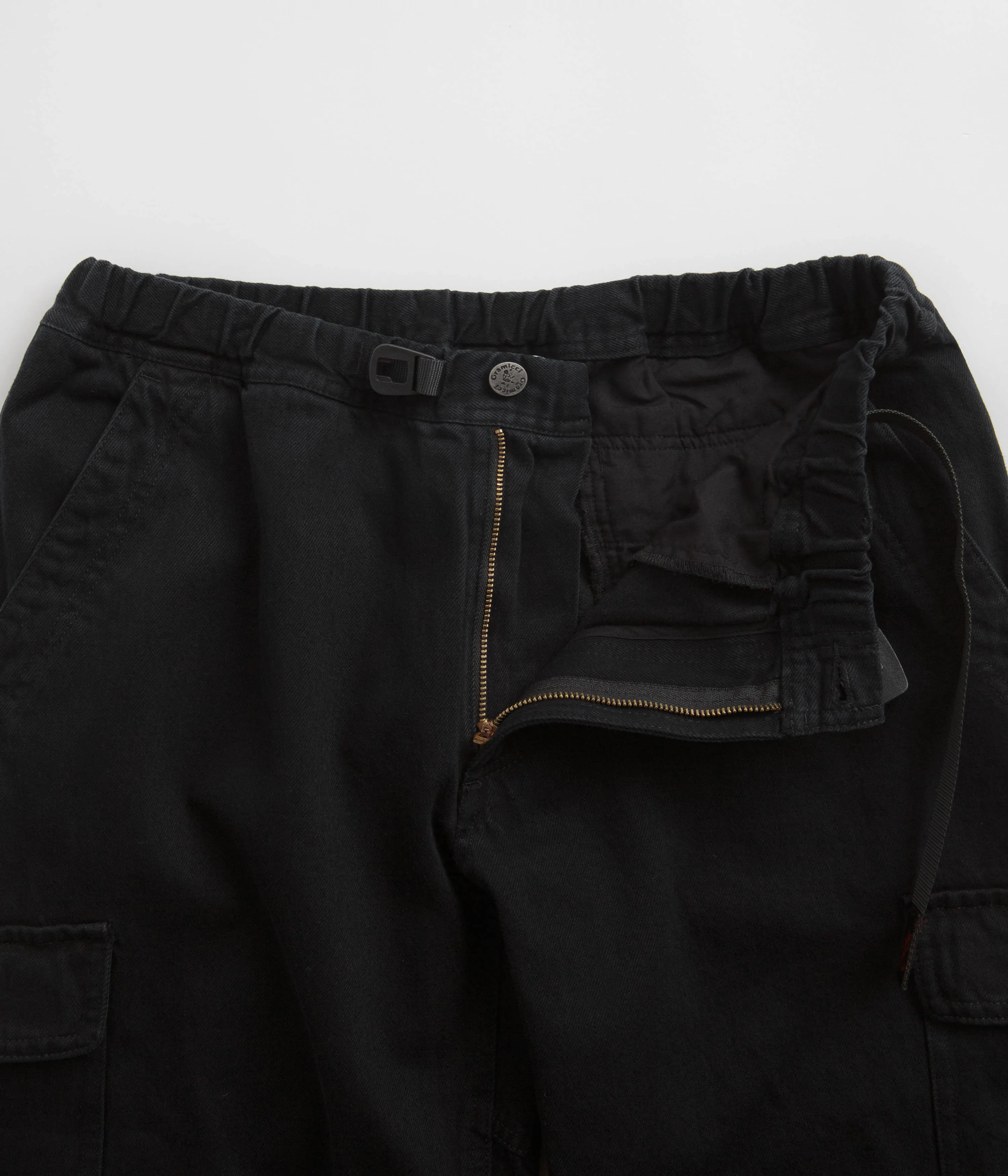 Gramicci Loose Denim Cargo Pants - True Black