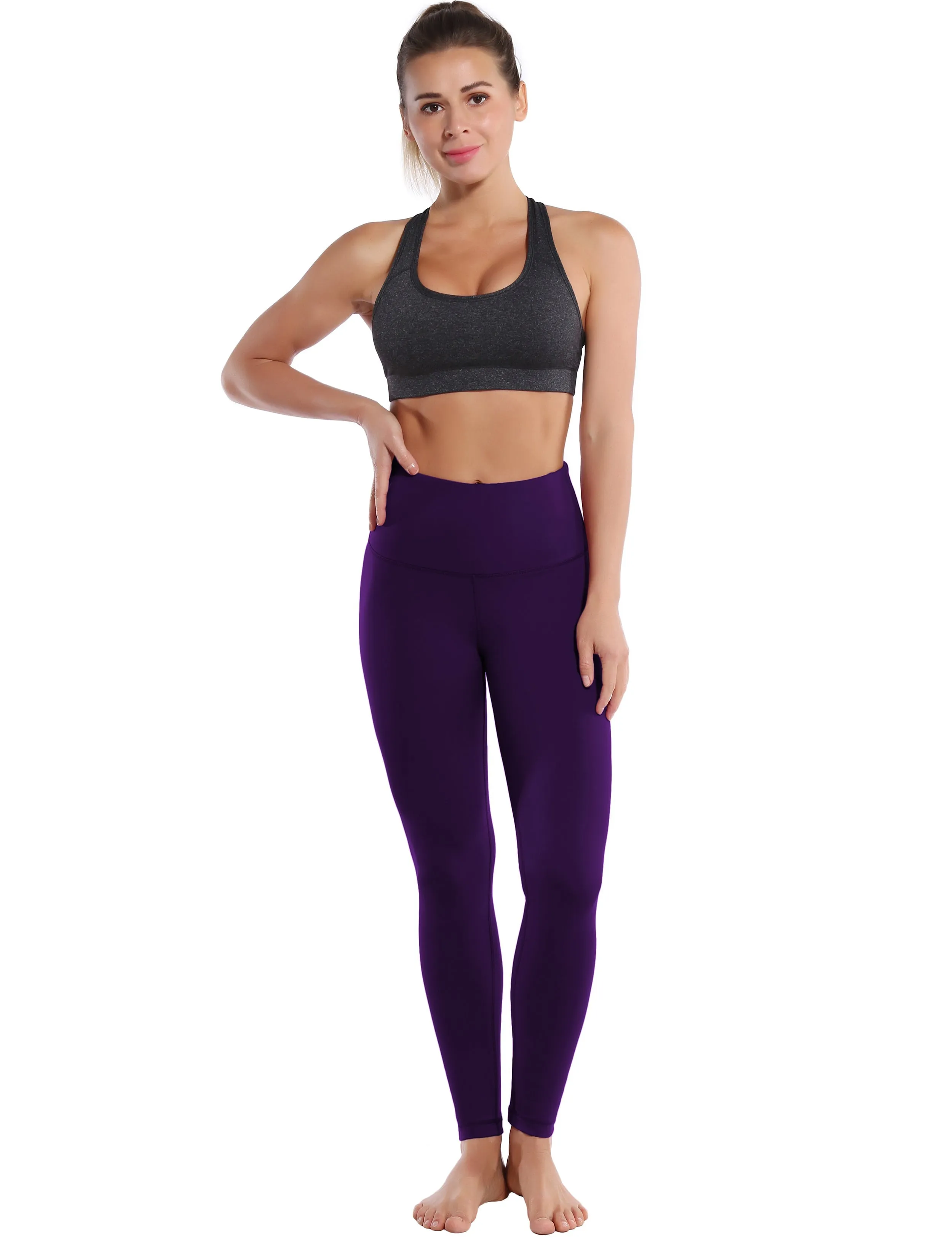 High Waist yogastudio Pants eggplantpurple_yogastudio