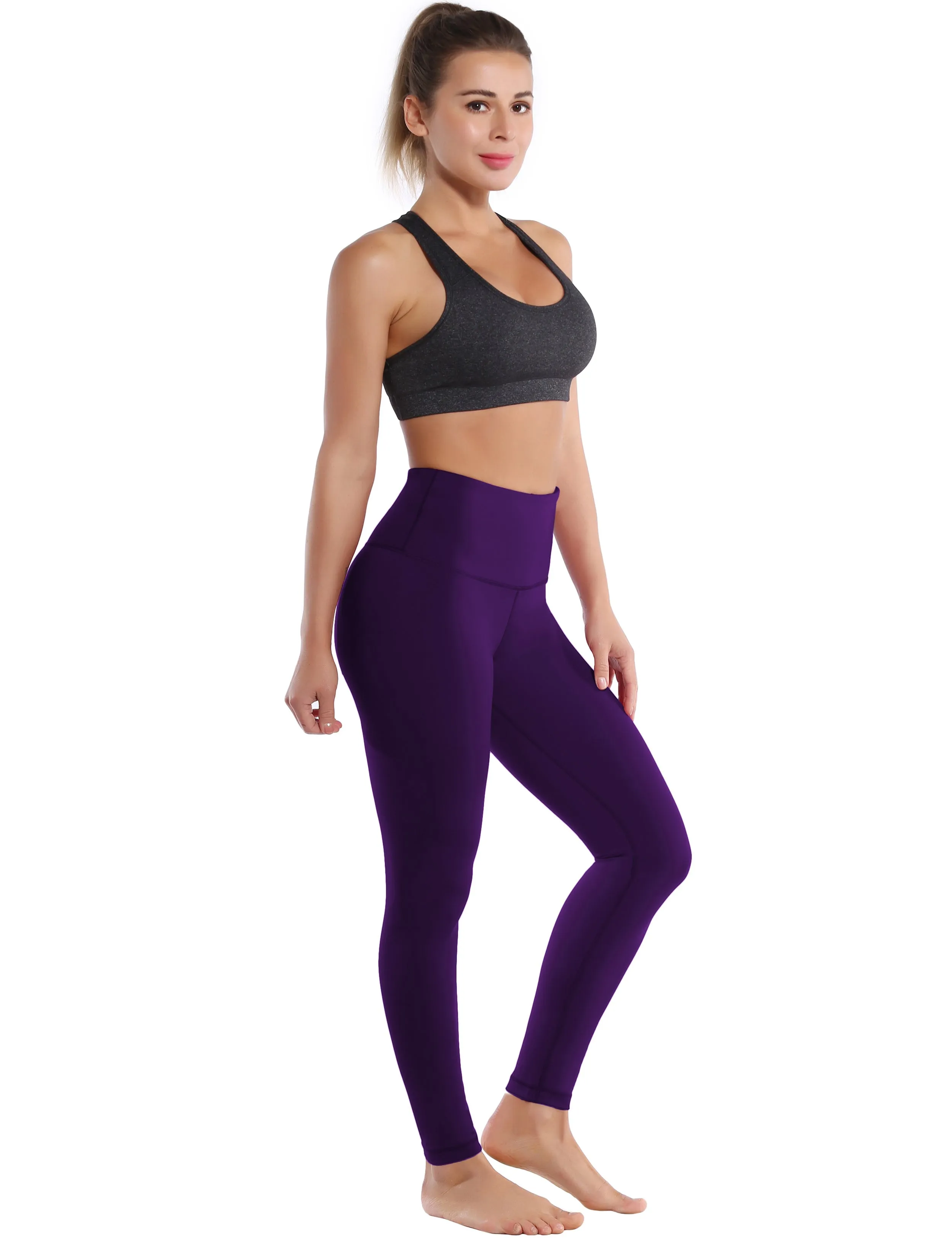 High Waist yogastudio Pants eggplantpurple_yogastudio