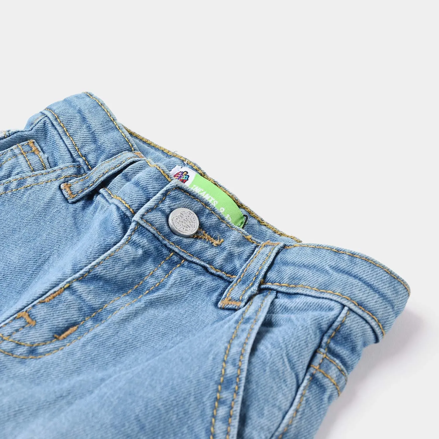 Infant Boys Denim Stretch Pant Daddys Little Dude-Ice Blue