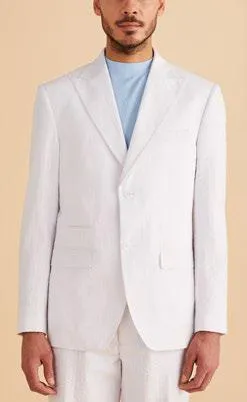 Inserch Seersucker Stripe Suit SU660155-00002 White