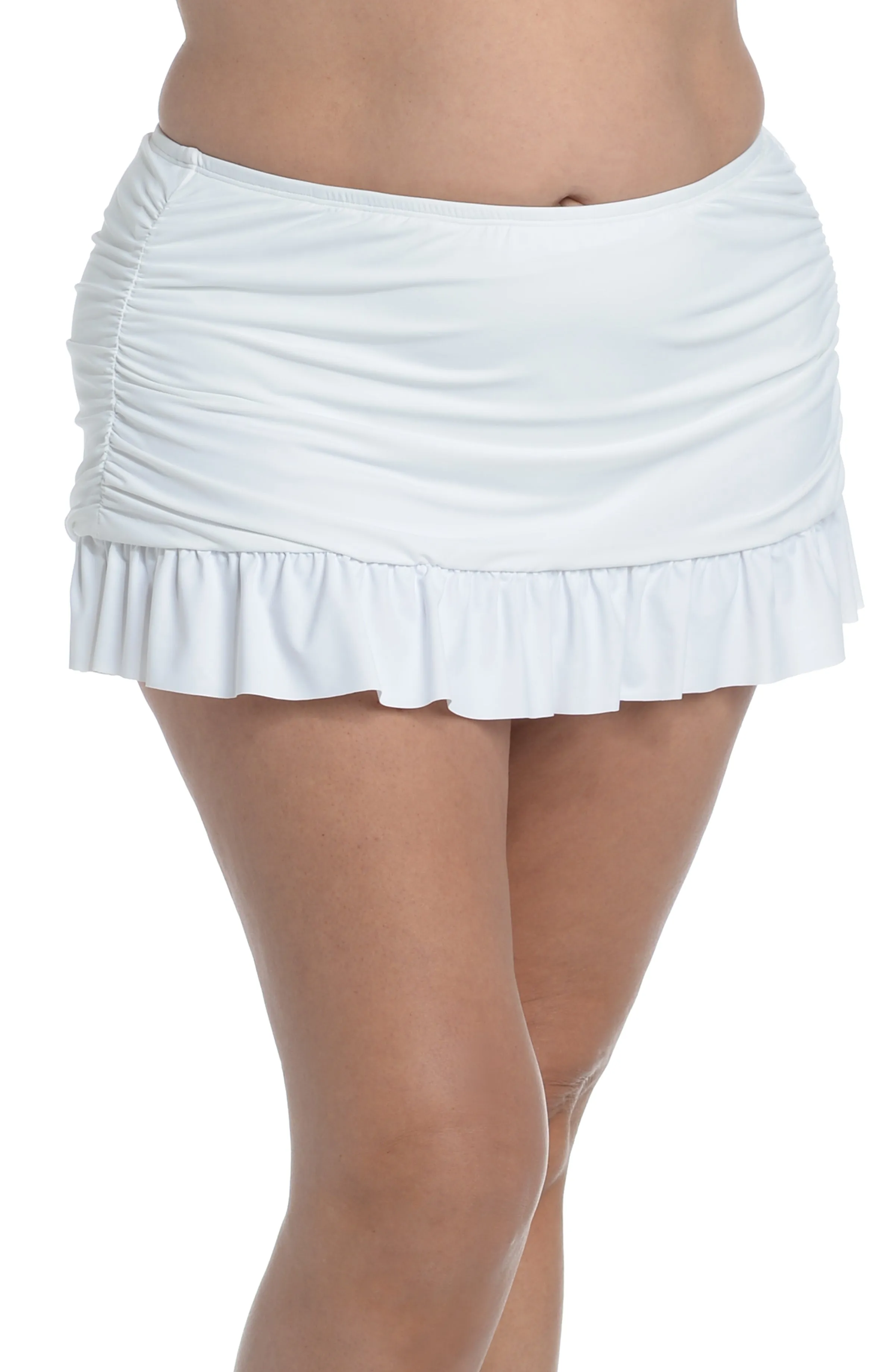 Island Goddess Ruffle Skirted Bottom - White