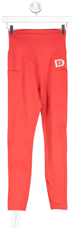 Latched Red Maternity & Postnatal Active Support Leggings UK XS