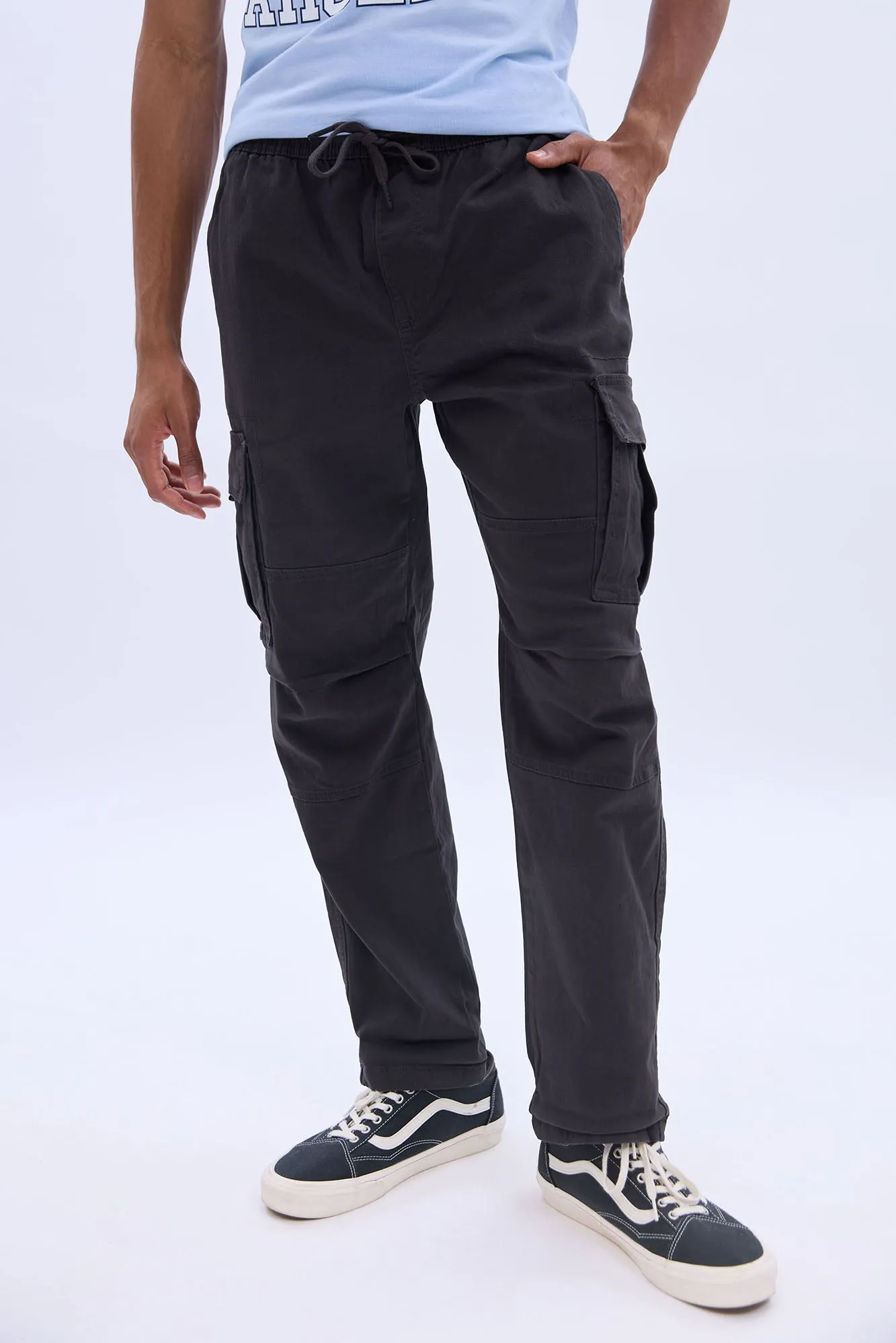 Loose Cargo Twill Pants