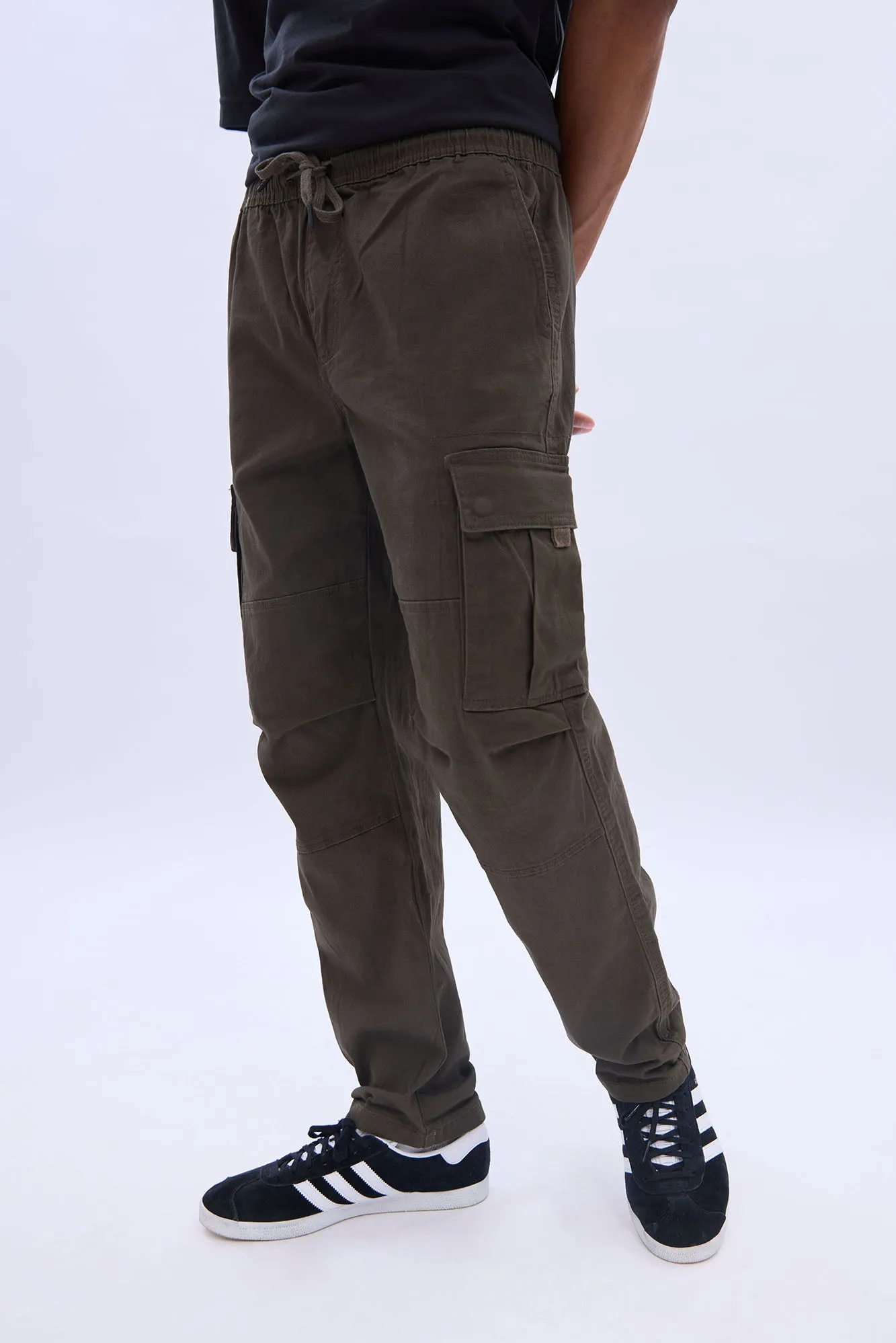 Loose Cargo Twill Pants