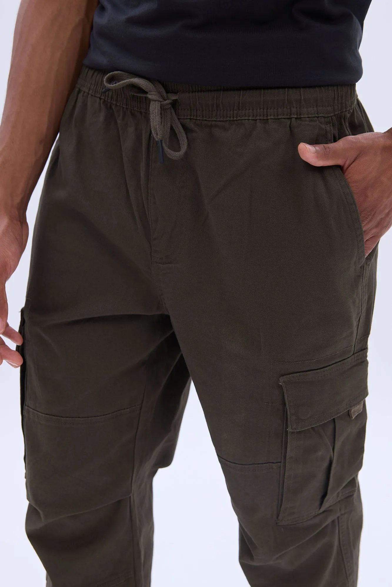 Loose Cargo Twill Pants