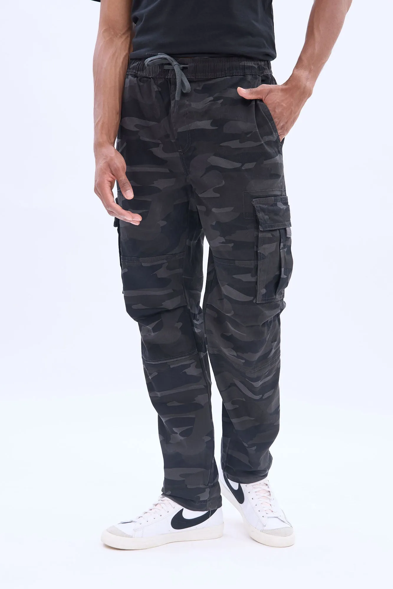 Loose Cargo Twill Pants