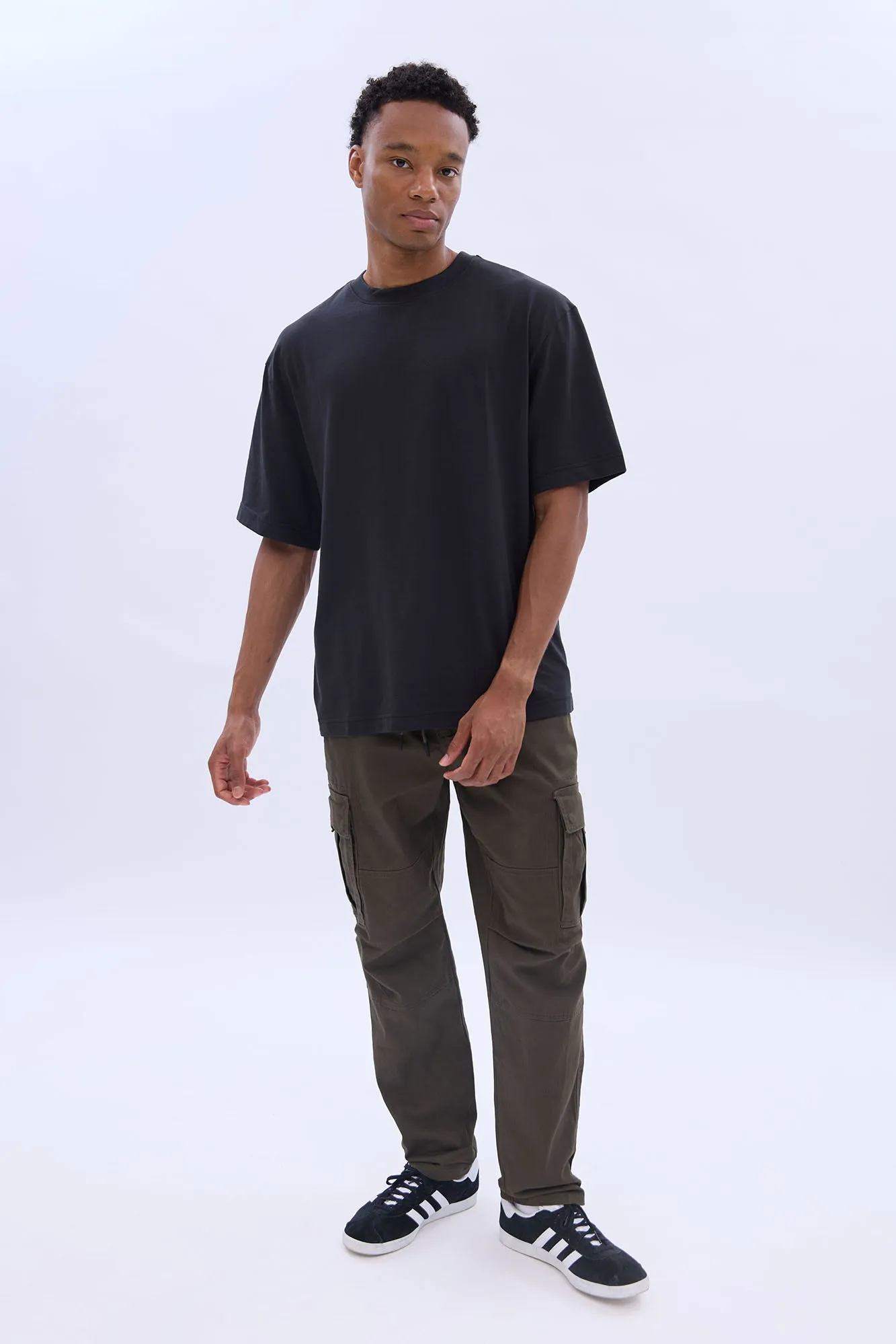 Loose Cargo Twill Pants