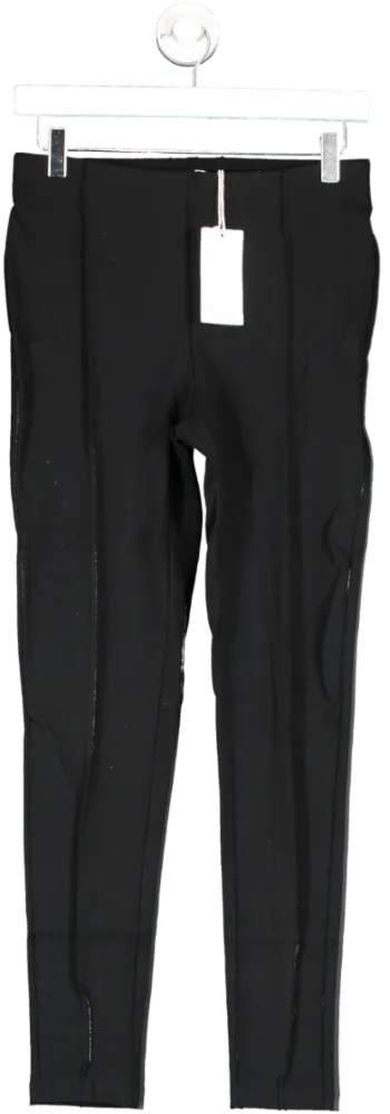 MANGO Black Seam Detail Skinny Leggings BNWT UK M