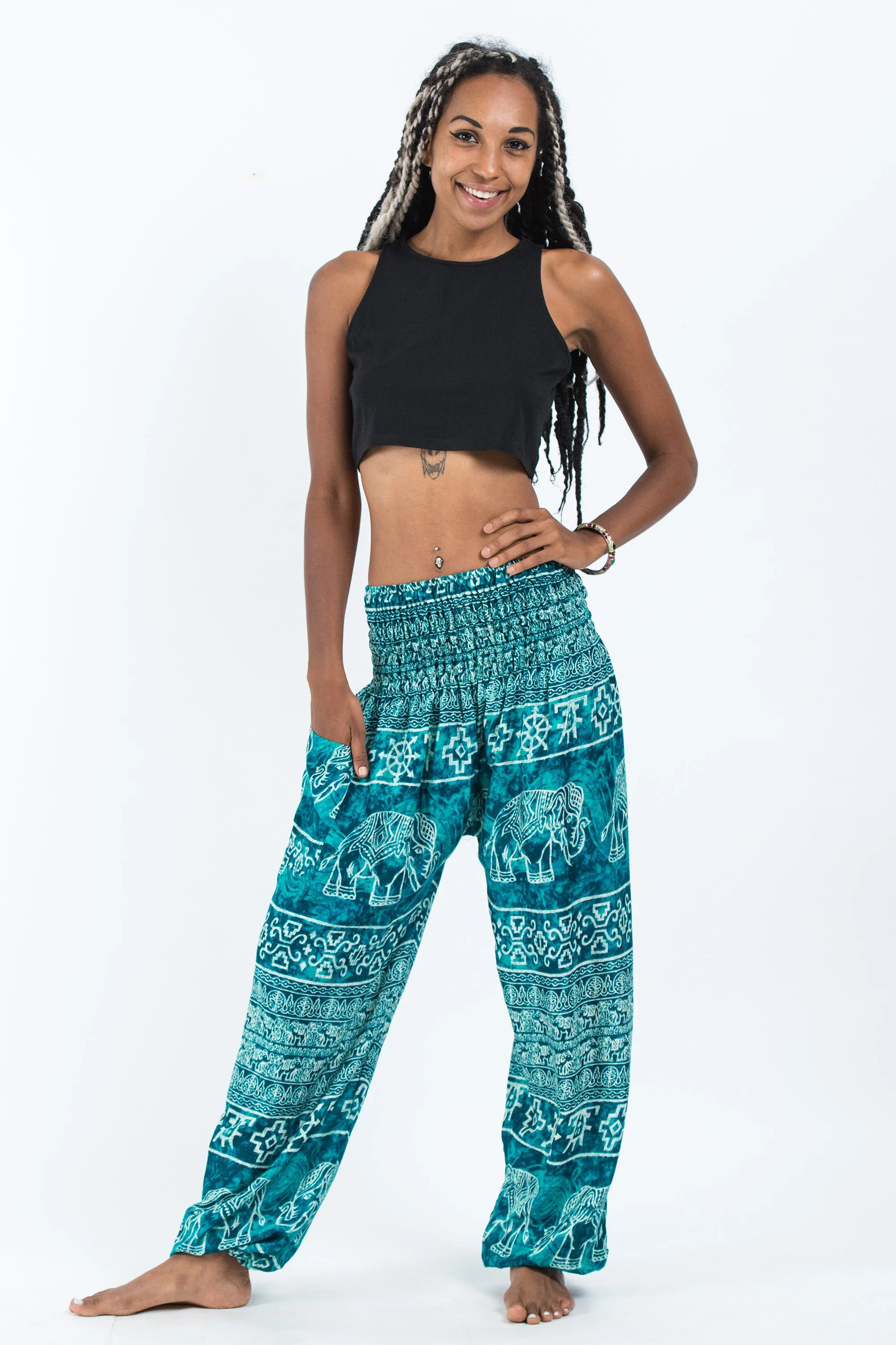 Marble Elephant Women's Elephant Pants in Turquoise