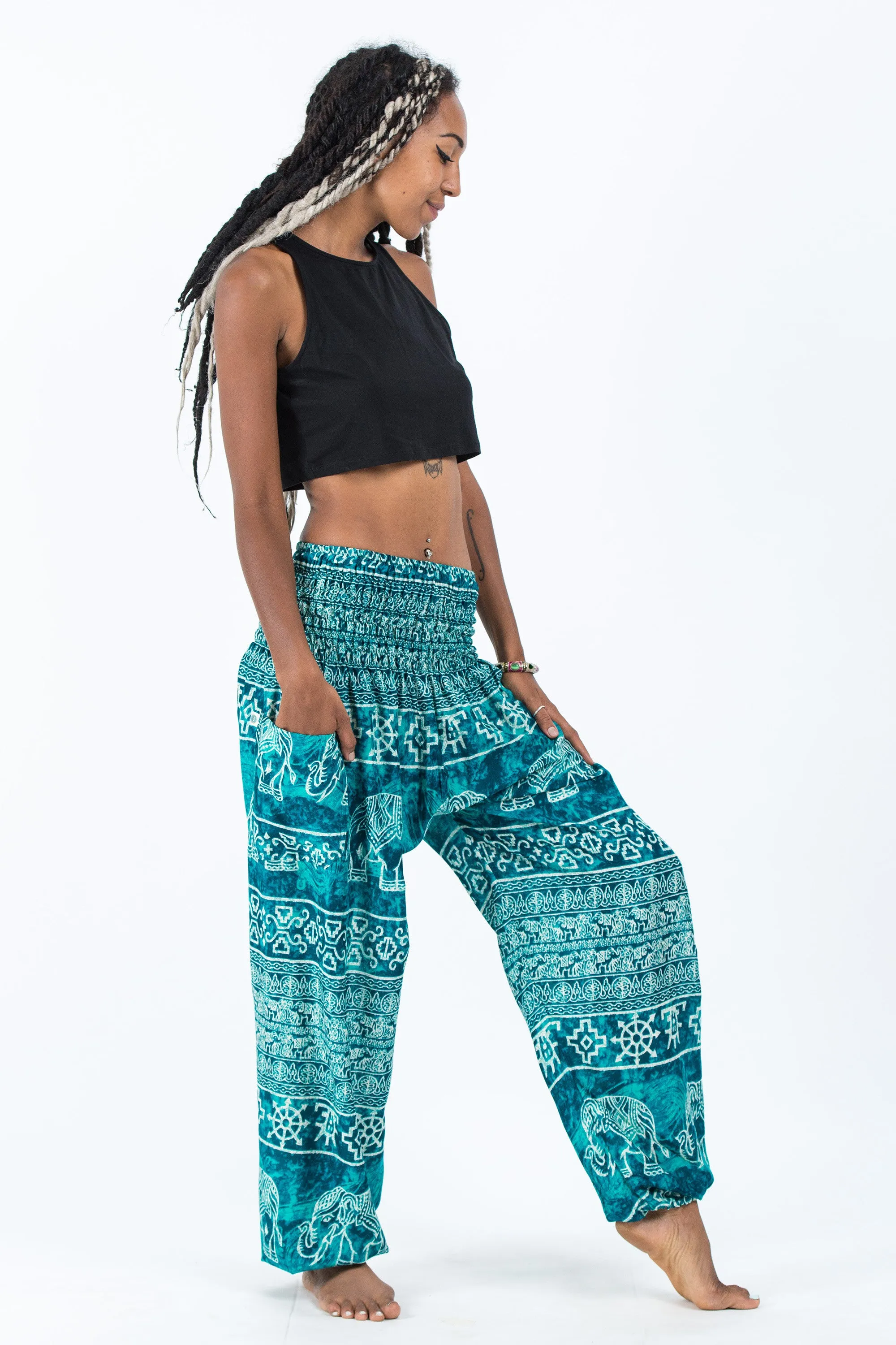 Marble Elephant Women's Elephant Pants in Turquoise