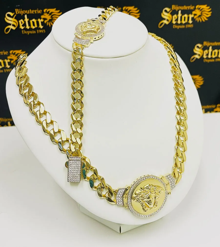 Monaco Medusa chain & Bracelet S079