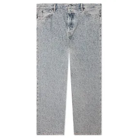 Monogram Pants - Blue/Beige