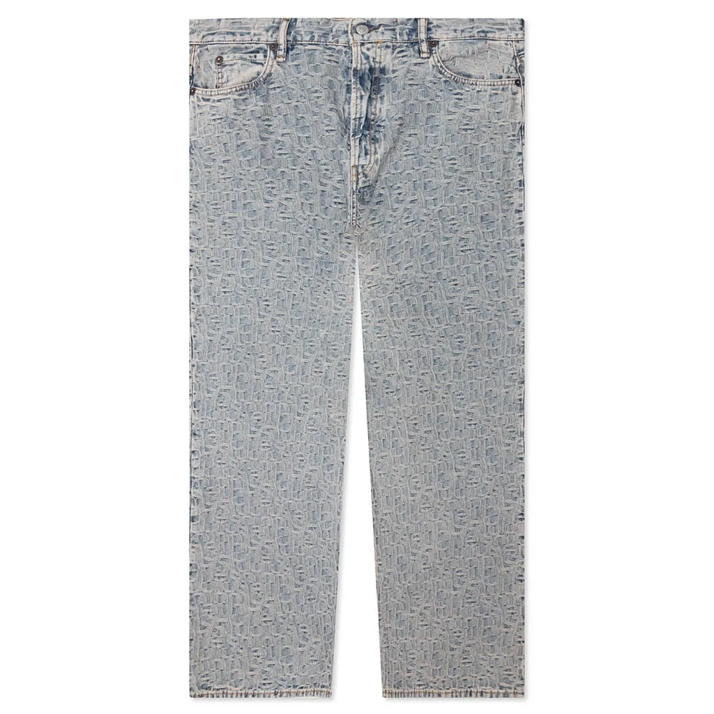 Monogram Pants - Blue/Beige