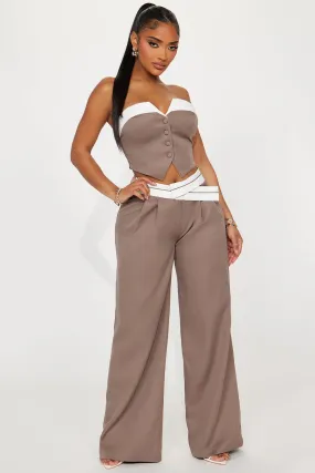 Office Babe Pant Set - Mocha